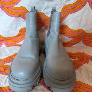 Sam Edelman Blue Ankle Booties with Chunky Platform